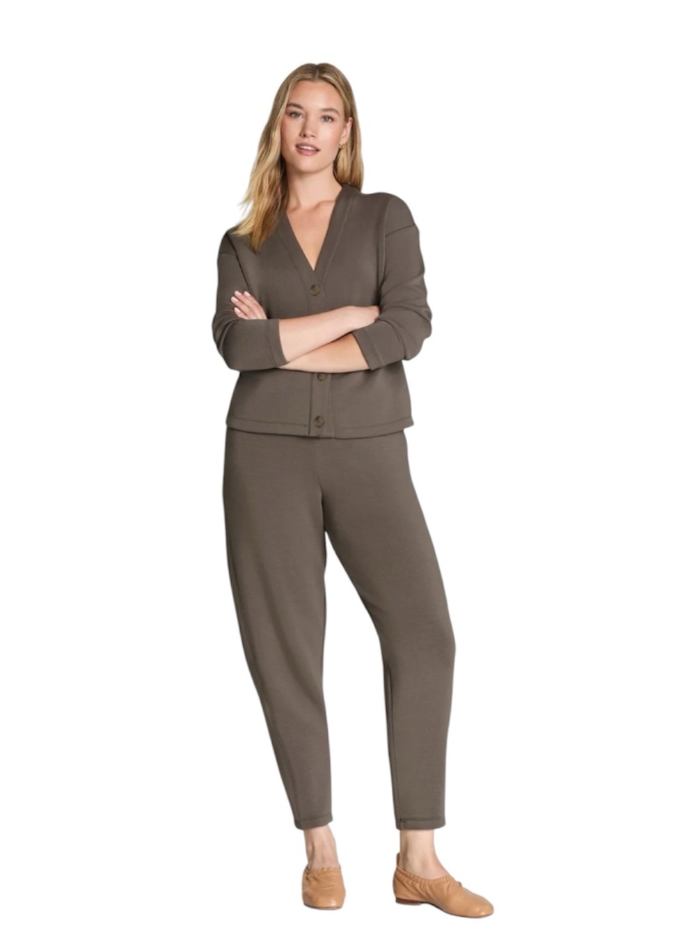 SPANX AirEssentials Luxe Barrel Leg Pants Mineral Size XL NWT